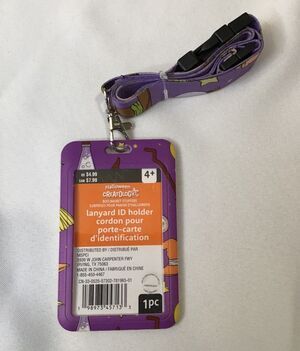 Creatology Purple Halloween Witch-Themed Lanyard ID Holder NEW